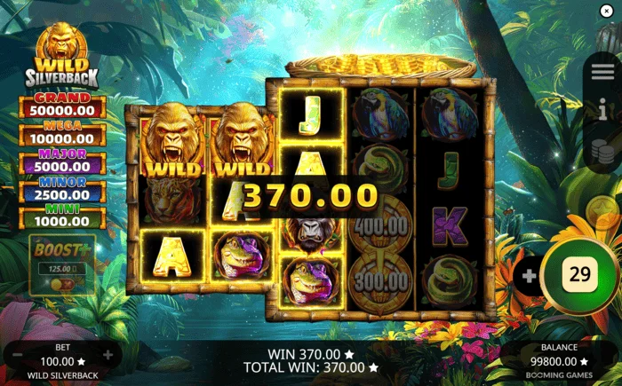 Wild Silverback – základná výhra cez Wild Wild Coin Connect