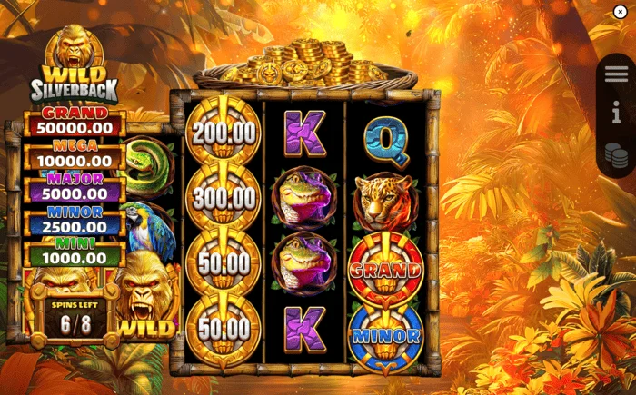Wild Silverback – herná obrazovka počas Free Spins